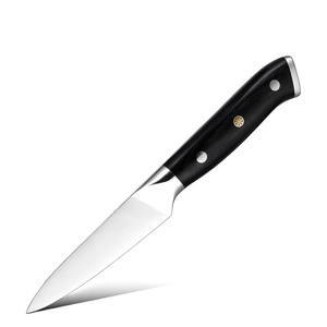 Grandsharp Modern Paring Knives Wood Handle High Carbon Stainless Steel Chef Cutting Fruit Paring Knife with <b>Black</b> Wood Handle - Product Image 1