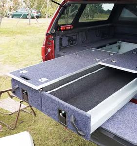 Système de tiroirs arrière pour voiture tout-terrain 4x4 prêt à être expédié, tiroir coulissant pour rangement de voiture 4x4, double tiroir pour benne de camion - Product Image 4