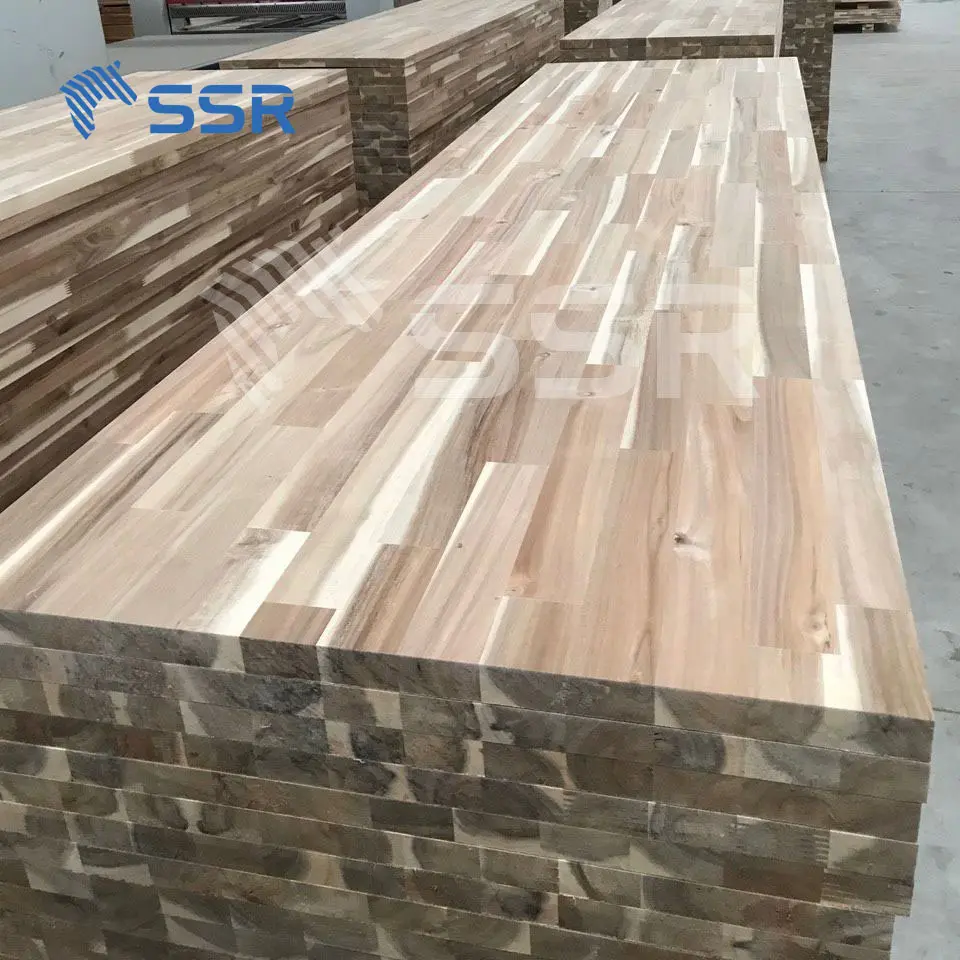SSR VINA - Acacia Wood Finger Joint Board - 2440x1220 mm Acacia wood finger jointed panel for butcher block wood countertop