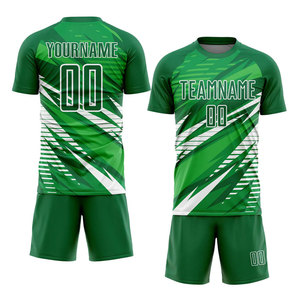 Venta al por mayor cómodo transpirable juvenil fútbol Jersey personalizado manga corta camiseta de fútbol para los hombres sólido 100% poliéster - Product Image 1