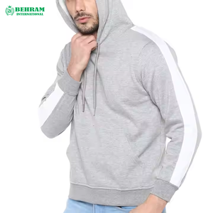 Sweat-shirts à capuche unisexes personnalisés à manches longues avec logo OEM, couleur unie, décontractés, 100% coton, molleton/polaire française, séchage rapide - Product Image 3