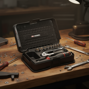 Facom <b>12</b>-Piece 1/4'' Metric 6-<b>Point</b> <b>Sockets</b> <b>Set</b> - Product Image 3