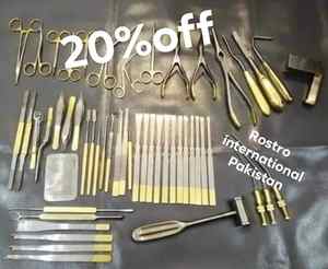 Instruments de rhinoplastie de haute qualité Ensemble de 50 instruments réutilisables de chirurgie du nez en acier inoxydable allemand - Product Image 3