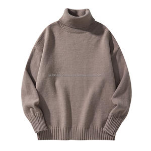 <b>Men's</b> Sweaters Turtleneck Pullover Sweater Knit Drop Shoulder Base <b>Shirt</b> Knitted <b>Shirt</b> Winter Heavyweight <b>Thermal</b> Sweatshirts - Product Image 3