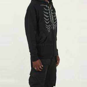 เสื้อฮู้ดดี้ผู้ชายดีไซน์โดดเด่นขายดี ไซส์ใหญ่ สไตล์เบสิก ประดับเพชรเทียม ขายส่ง คุณภาพสูง เสื้อฮู้ดดี้ผู้ชายสไตล์สตรีทแวร์ประดับเพชรเทียม - Product Image 5