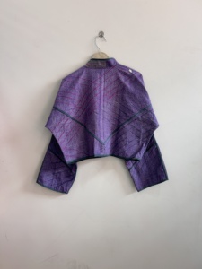 Indian Handmade Quilted Cotton <b>Kantha</b> <b>Jacket</b> For Women Crop <b>Jacket</b> - Product Image 6