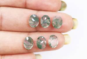 12.13 Ct 8.0 - 6.1 -3.9 MM Fancy Green Color Oval Shape <b>Moss</b> <b>Agate</b> Loose Gemstone For Engagement <b>Rings</b> Gift For Daughter Wow Gem - Product Image 2