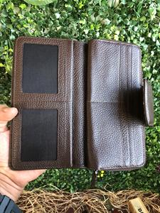 Cartera de cuero genuino para mujer, bolsillo para monedas, con cremallera y broche, 0,1 kg, 2023 - Product Image 2