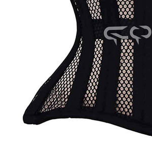 Corset de maintien de la taille en maille de coton noir et blanc bicolore avec baleines en acier - Product Image 5