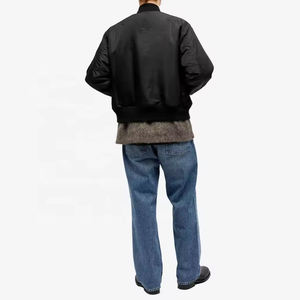 Chaqueta Bomber de Seda de Venta Caliente con Bordado de Logotipo Frontal, Diseño Impermeable y Cortavientos Tipo Tanker, Chaquetas de Uniforme para Equipos al Aire Libre - Product Image 4