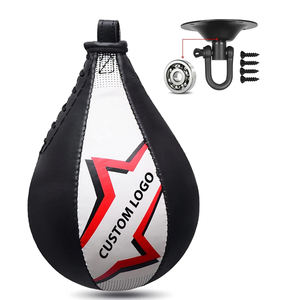 Ballon de boxe de vitesse en tissu Oxford noir et rouge de qualité supérieure, personnalisable avec logo, service OEM ODM, vente en gros, best-seller - Product Image 1