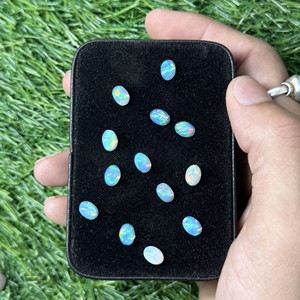 Forme ovale d'opale éthiopienne de qualité supérieure 5x7MM à 7x9MM utilisation de pierre naturelle pour la fabrication de bijoux - Product Image 2