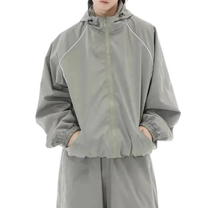 Chándales cortavientos de invierno para hombre, ajuste personalizado, tela de algodón ligera, forro de malla transpirable, ecológico, perfecto para exteriores - Product Image 2