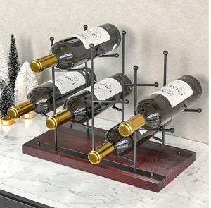 Organizador geométrico de cubos de alambre negro. Casa moderna. Porta Botellas de Vino de Metal Disponible a Precio de Mayoreo. - Product Image 5