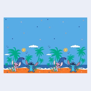 Decoraciones de Pared para Fiestas Stitch, Mantel de Plástico de 1.2X1.8M, 2 Piezas en Bolsa - Product Image 1