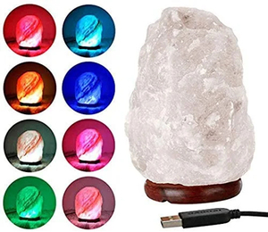 Lámparas LED de Sal del Himalaya de Diferentes Colores, Bombilla LED Multicolor y Enchufe USB, Luz de Sal - Product Image 3
