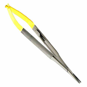 Portaagujas Castroviejo de Media Punta Dorada de 6 Pulgadas Recto con Insertos de Carburo de Tungsteno, Portaagujas Quirúrgico de SurgiRight - Product Image 3