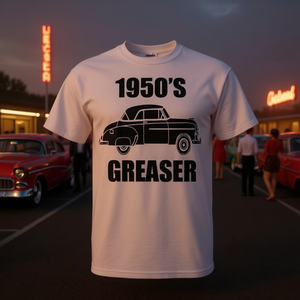 Camiseta estilo vintage de los años 50 Greaser Car Show Sock Hop, ropa promocional - Product Image 1