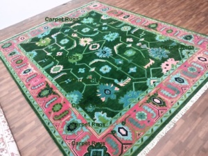 Tapis tapis usines indiennes 2x3 expédition rapide tapis en laine vert olive pour vivre maison hôtel bureau utiliser 8x10 10x14 9x12 tricoté à la main - Product Image 2