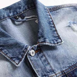 Oversized Fashion Casual Jeans <b>Denim</b> <b>Jackets</b> <b>Men</b> Clothing Plain Dyed <b>Denim</b> Jeans <b>Men</b> <b>Jackets</b> Wash Distress Sun Faded - Product Image 5