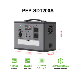 1200W 1152Wh Suministro de batería LiFePo4 Estación de energía portátil externa Respaldo DE EMERGENCIA Viaje Eléctrico Onda sinusoidal pura - Product Image 2