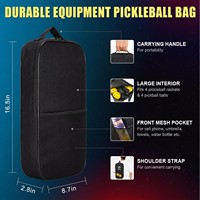 Ensemble de raquettes de pickleball en fibre de verre ou en fibre de carbone avec 4 balles de pickleball et sac de pickleball portable, pour l'exercice en intérieur et en extérieur