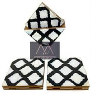 Juego de posavasos de MATERIAL PERSONALIZADO Almohadillas de piedra redondas de estilo clásico para cocina Hecho en India - Product Image 2