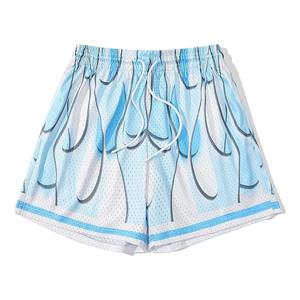 กางเกงขาสั้นผ้าตาข่ายระดับพรีเมี่ยมสำหรับผู้ชายกางเกงขาสั้นชายหาดเอวแห้งเร็วระบายอากาศได้ดีพิมพ์ซับลิเมชันตามสั่ง - Product Image 1