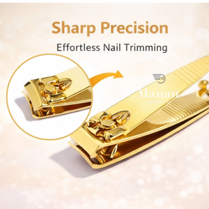 Mini Cortaúñas Dorado con Llavero, Acero Inoxidable, Cuchilla Afilada, Mandíbula Ancha, Duradero, Clásico, Cortador de Uñas para Manos y Pies, Manicura y Pedicura - Product Image 2