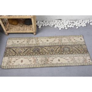 Tapis en laine Beige classique 1.8x4.1 pieds Patchwork Design support en Latex pour décor de salon technique de tissage modèle numéro tapis de chambre - Product Image 3