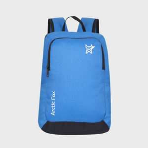 Promotional Arctic Fox Pug Dobby Blue Durable Polyester Zipper Closure Backpack - Product Image 1