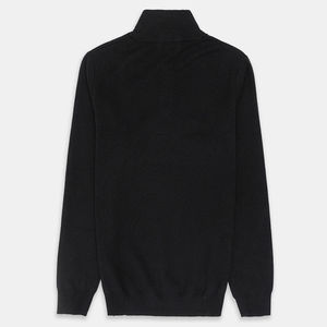 Personnalisable 100% coton pull à manches longues col montant fermeture éclair haute qualité Anti-rides Anti-rétrécissement disponible gris noir hiver - Product Image 4