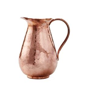 Jarra de Agua de Cobre Puro de Estilo Elegante con Asa de Latón, Diseño Martillado para Servir Agua en la Mesa de la Cocina del Hogar - Product Image 6