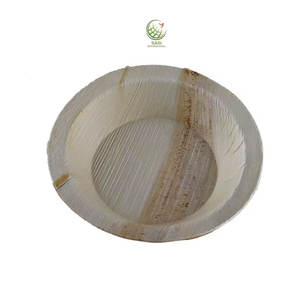 Bols ronds profonds biodégradables écologiques Vaisselle jetable en feuille de palmier pour les mariages Vente sur bols jetables en forme de feuille - Product Image 1