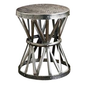 Antique Nickel Plaqué Fer Métal Ottoman Industriel Vintage Ameublement Réglable Caractéristique pour Salon Chambre Hôtel - Product Image 1