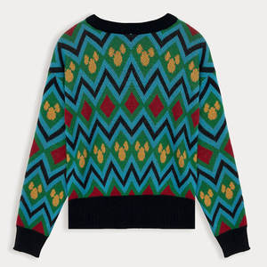 สเวตเตอร์คอตตอน100% สำหรับผู้หญิงเสื้อสเวตเตอร์คอกลมพิมพ์ลายกราฟิกปักโลโก้ - Product Image 6