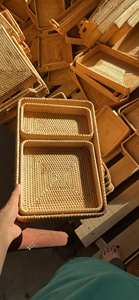 Bandeja de Ratán con Incrustaciones de Nácar, Hecha a Mano en Vietnam por 99 Gold Data - Ms Violet - Product Image 4