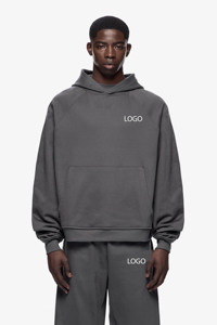 Haute qualité 400gsm pull lourd à capuche survêtement ensemble 100% coton français éponge survêtement unisexe hiver imprimé Logo personnalisé - Product Image 4