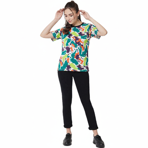 Camisetas Casuales de Algodón para Mujer con Estampado de Tigre, Nueva Moda 2024, Alta Calidad, Estampado Personalizado, Corte Corto, para Verano, Venta al por Mayor - Product Image 2