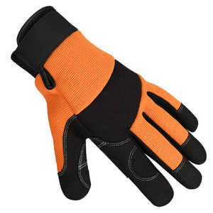 Gants de mécanicien en cuir à écran tactile de protection des mains anti-impact Gants de sécurité de travail à paume renforcée et résistants industriels - Product Image 5