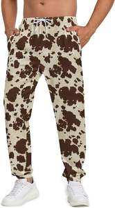 Pantalon de survêtement imprimé en 3D pour homme Pantalon de jogging à taille élastique avec 2 poches latérales Pantalon de sport 100% coton de style décontracté - Product Image 6