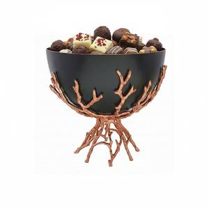 Bol à chocolat en métal de forme incurvée de haute qualité, directement de l'usine, pour la présentation de desserts, de collations et de friandises, plateau de service au prix le plus bas - Product Image 3