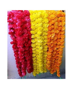 รับสั่งซื้อจำนวนมาก พวงมาลัยดอกดาวเรืองยาว 5 ฟุต ดอกไม้ประดิษฐ์แบบแขวน ตกแต่งงานแต่งงานแบบอินเดีย - Product Image 5