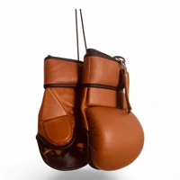 Gants de MMA Geoffrey SHOOTER rétro vintage 100% cuir de vache, durables, écologiques, couleur beige, pour adultes, usage intensif, sac de frappe lourd, salle de sport