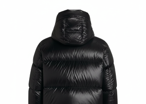 Blouson Bomber Premium Hiver Streetwear avec Capuche Motif Cœur Mélange Soie/Coton Unisexe Logo Avant - Product Image 4