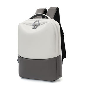 Mochila de poliéster impermeable de moda simple al por mayor cierre de cremallera duradero Puerto USB portátil multifuncional personalizable - Product Image 3