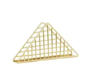 Porte-serviettes Triangle artistique Support de mouchoirs en métal élégant pour table à manger moderne et décoration de restaurant - Product Image 2