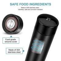 Prix d'usine Fiole en acier inoxydable sous vide Tasse à température LED pour thé Gobelets intelligents à double paroi en acier inoxydable