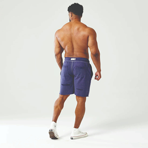 Pantalones cortos deportivos medianos de alta calidad 2025, ajuste Regular, cintura elástica, 70% algodón, 30% poliéster reciclado, forro polar francés Terry - Product Image 2