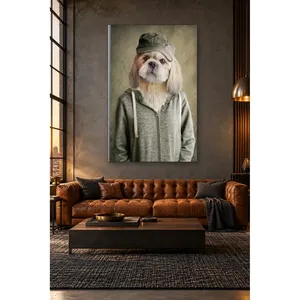 Impression sur toile de Fida Shih Tzu avec chapeau et sweat à capuche - Product Image 2